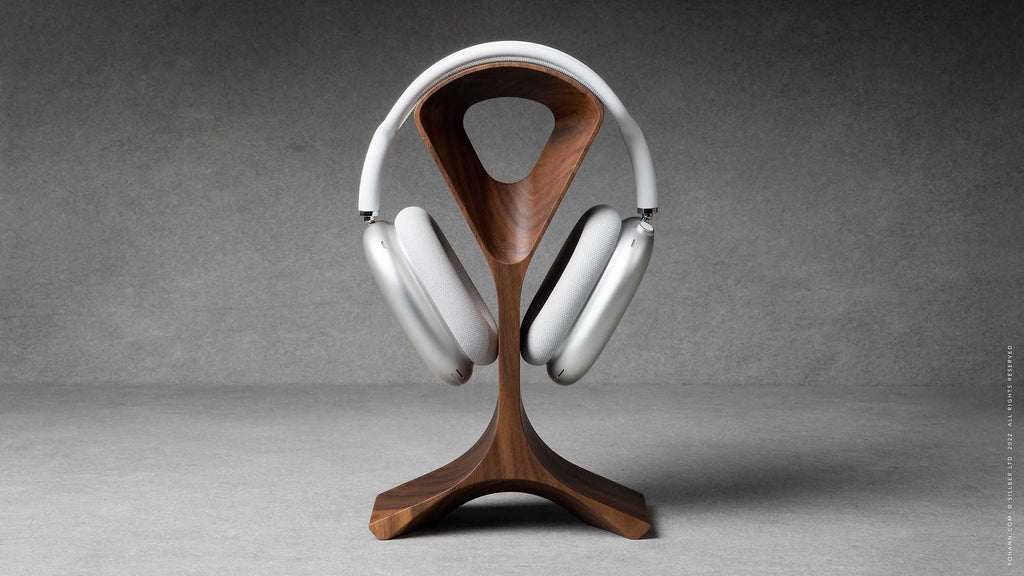 Headphone Stand Wood Walnut Yohann