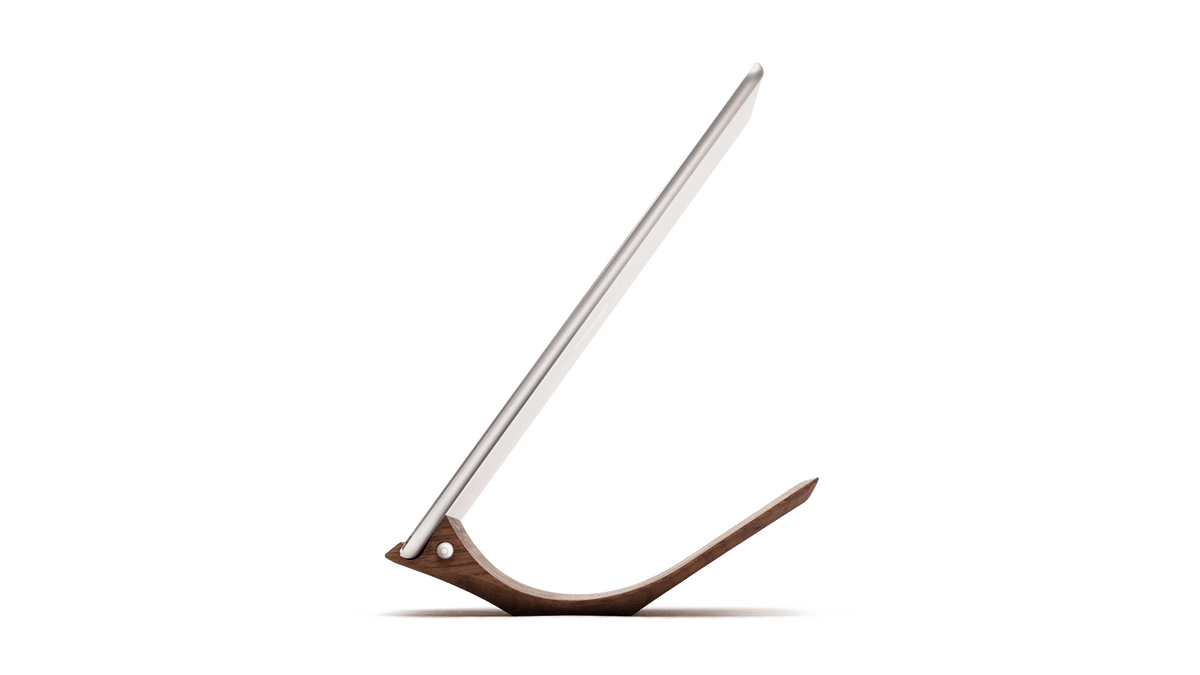 iPad Stand with Apple Pencil Holder Wood – YOHANN