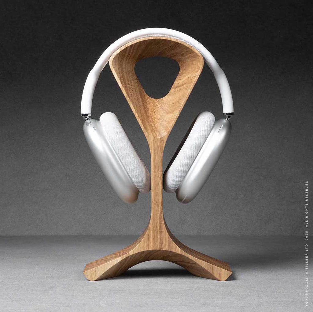 Yohann Headphone AirPods Max K1 Stand Oak Wood front 2 mob-view