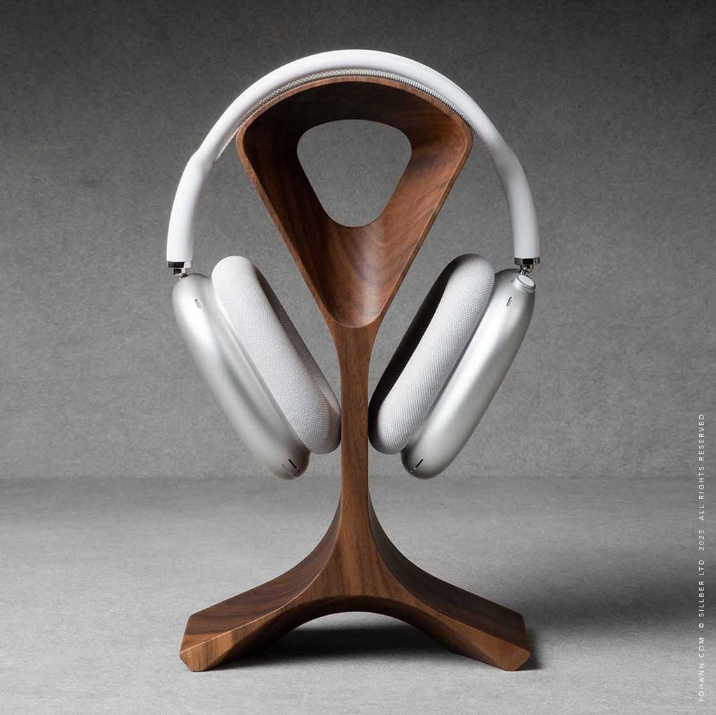 Yohann Headphone AirPods Max K1 Stand Walnut Wood front mob-view
