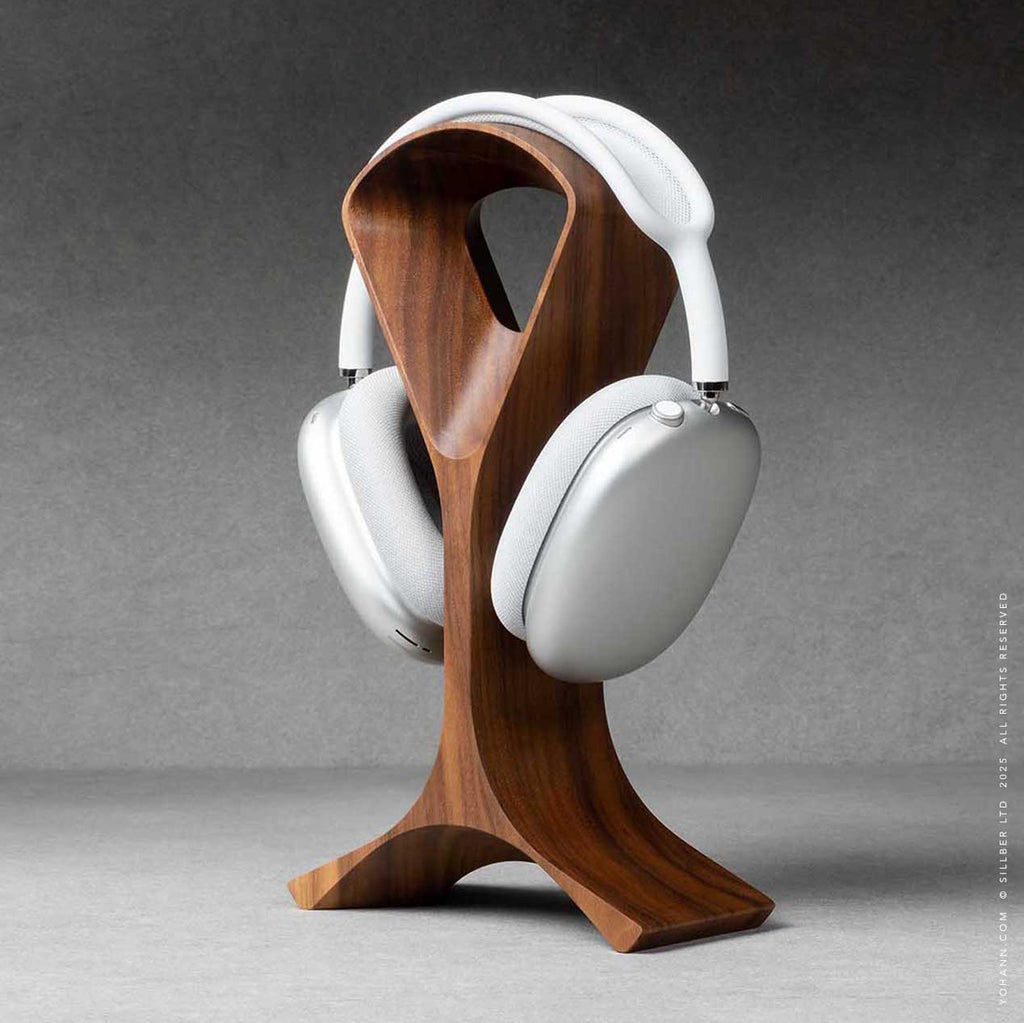Yohann Headphone AirPods Max K1 Stand Walnut Wood Perspective mob-view