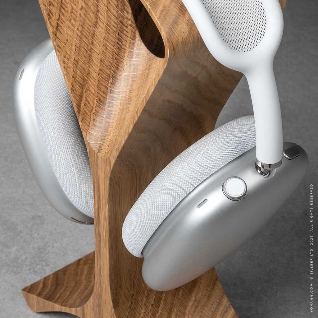 Yohann Headphone AirPods Max K1 Stand Oak Wood detail 2 mob-view