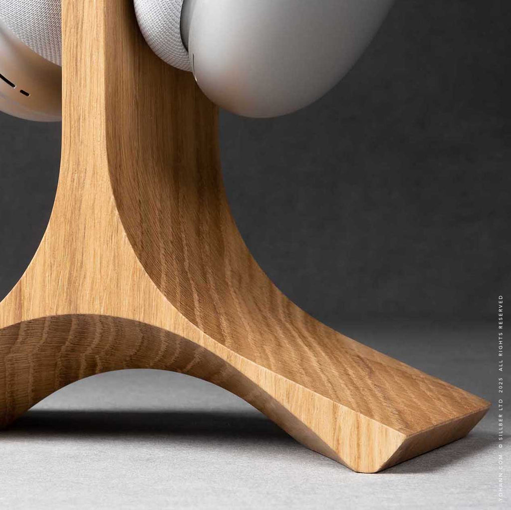 Yohann Headphone AirPods Max K1 Stand Oak Wood foot mob-view